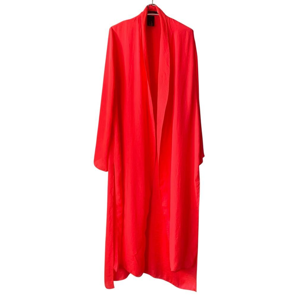 Juan Carlos Obando Open Front Robe Kimono Bright Orange One Size